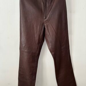 Ralph Lauren nappa leather Brown Pants